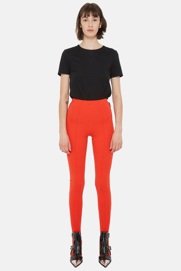 Legging stretch en viscose et polyamide rouge Balenciaga