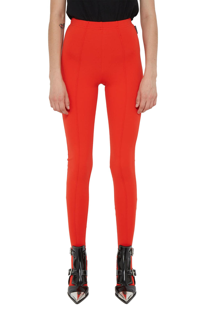 Legging stretch en viscose et polyamide rouge Balenciaga