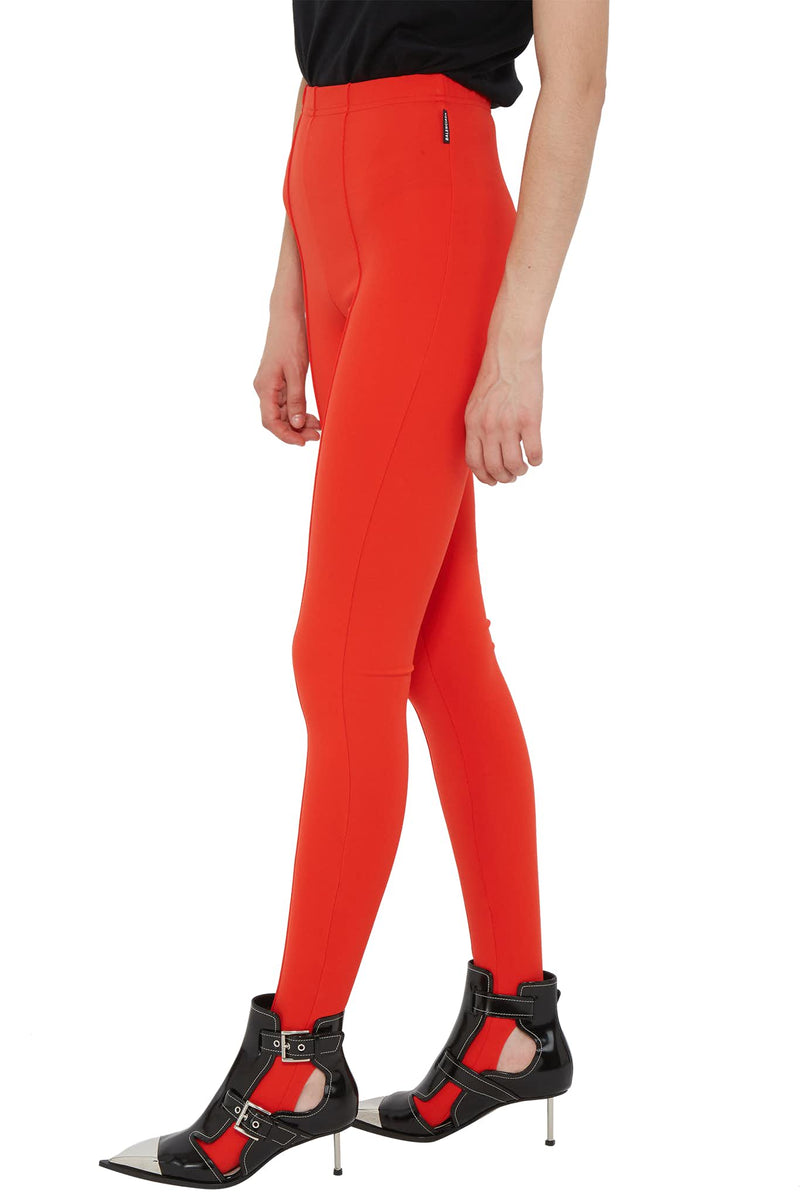 Legging stretch en viscose et polyamide rouge Balenciaga