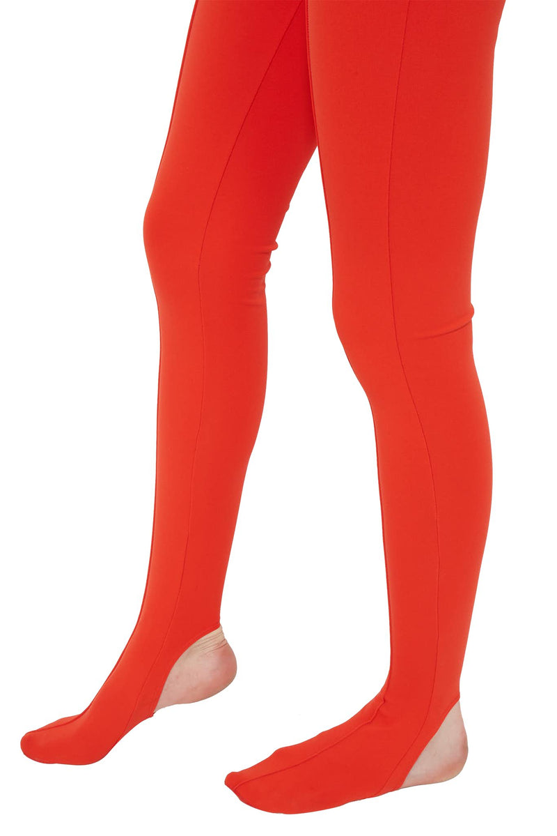 Legging stretch en viscose et polyamide rouge Balenciaga