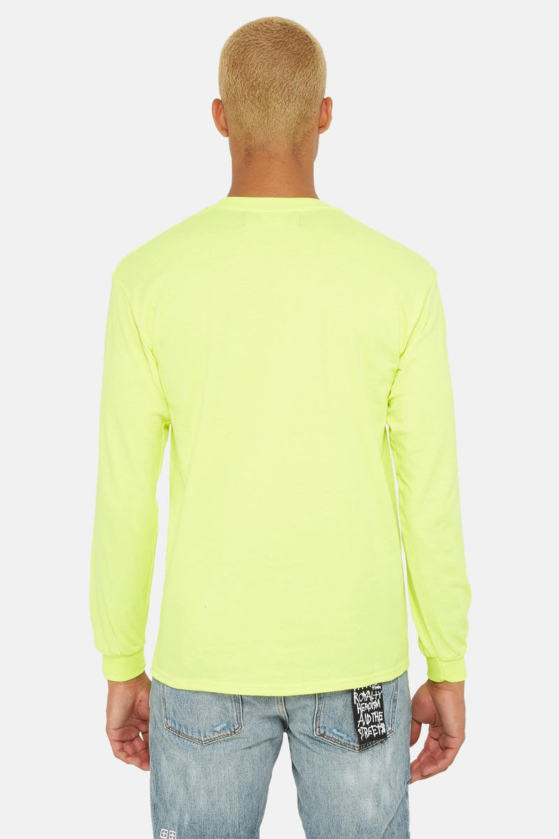 T-shirt jaune fluo à imprimé Youth of Paris