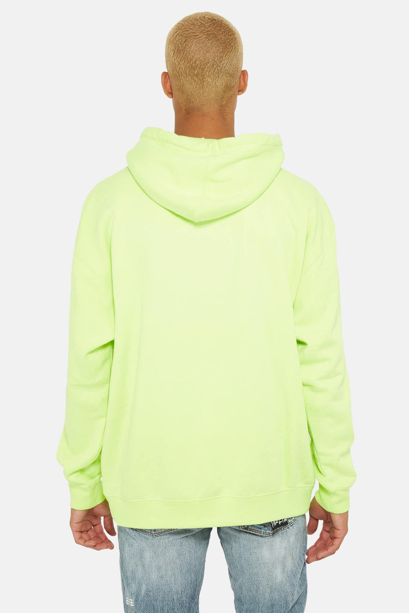 Sweat à capuche jaune fluo Youth of Paris