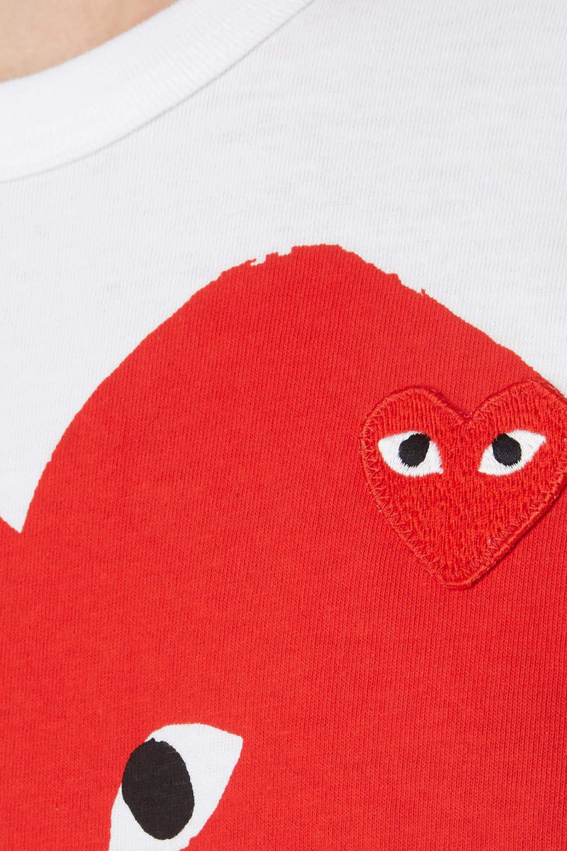 T-shirt imprimé en coton Play Comme Des Garçons