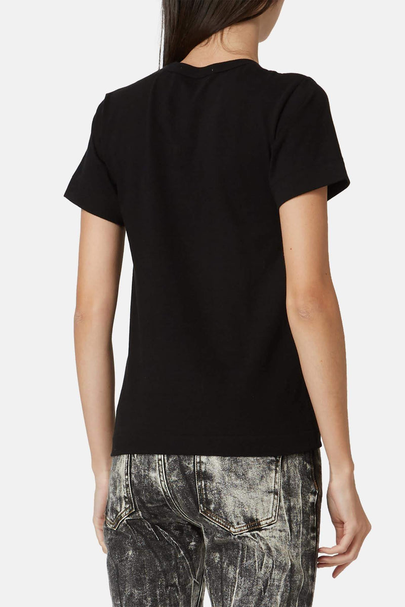 T-shirt brodé en coton Play Comme Des Garçons