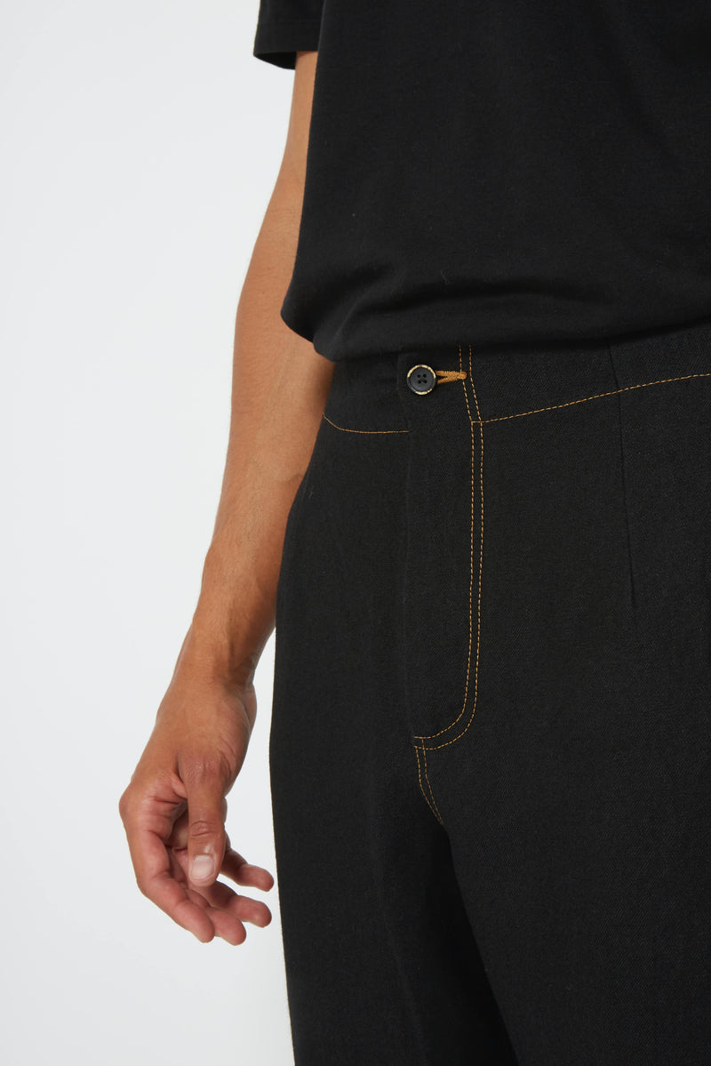 Pantalon fuselé à surpiqûres contrastantes Uma Wang