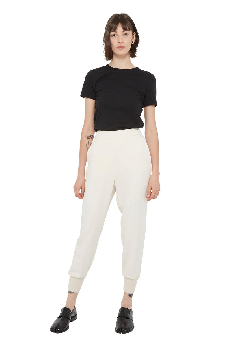 Pantalon décontracté en viscose beige Stella McCartney