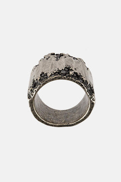 Bague à effet martelé en argent Tobias Wistisen