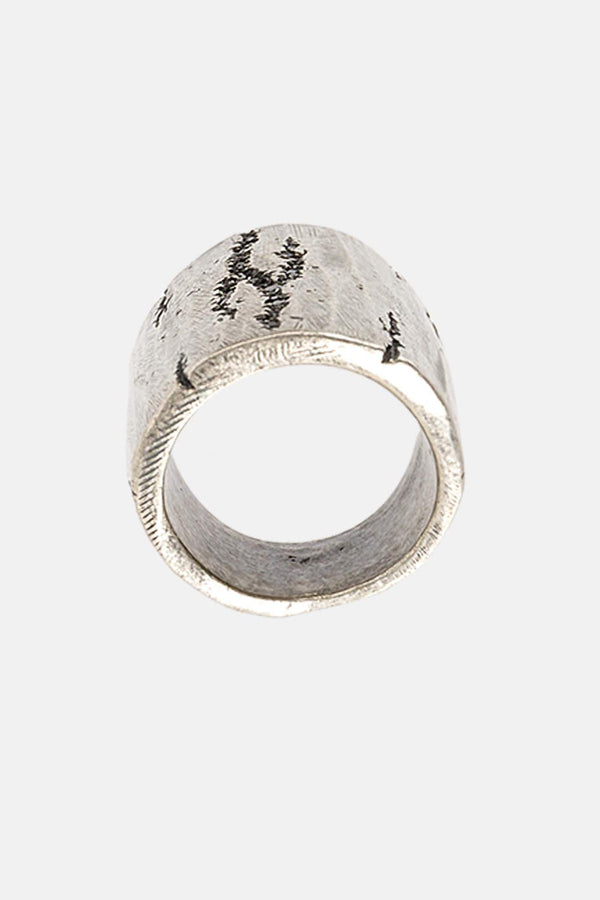 Bague à effet fissuré en argent Tobias Wistisen