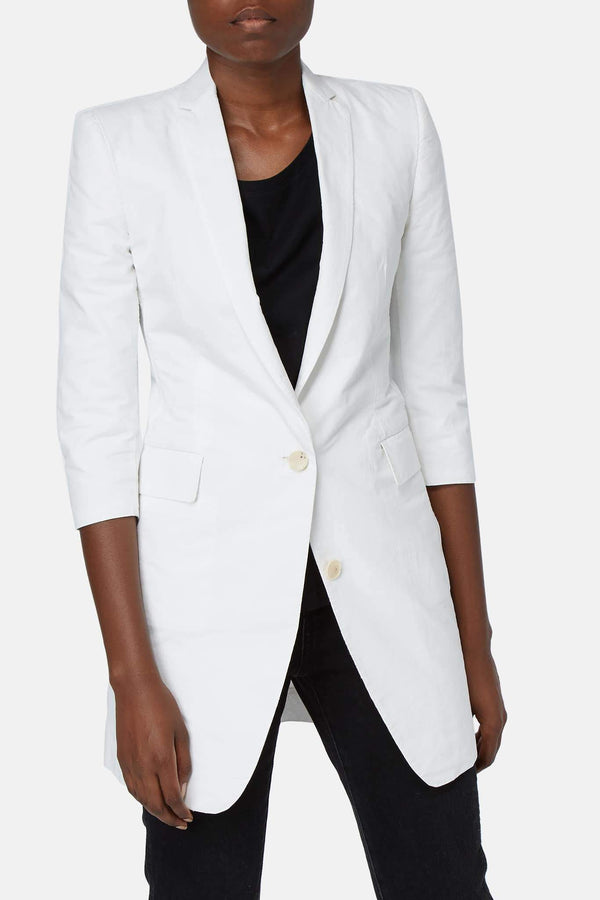 Veste longue en coton blanche Carol Christian Poell