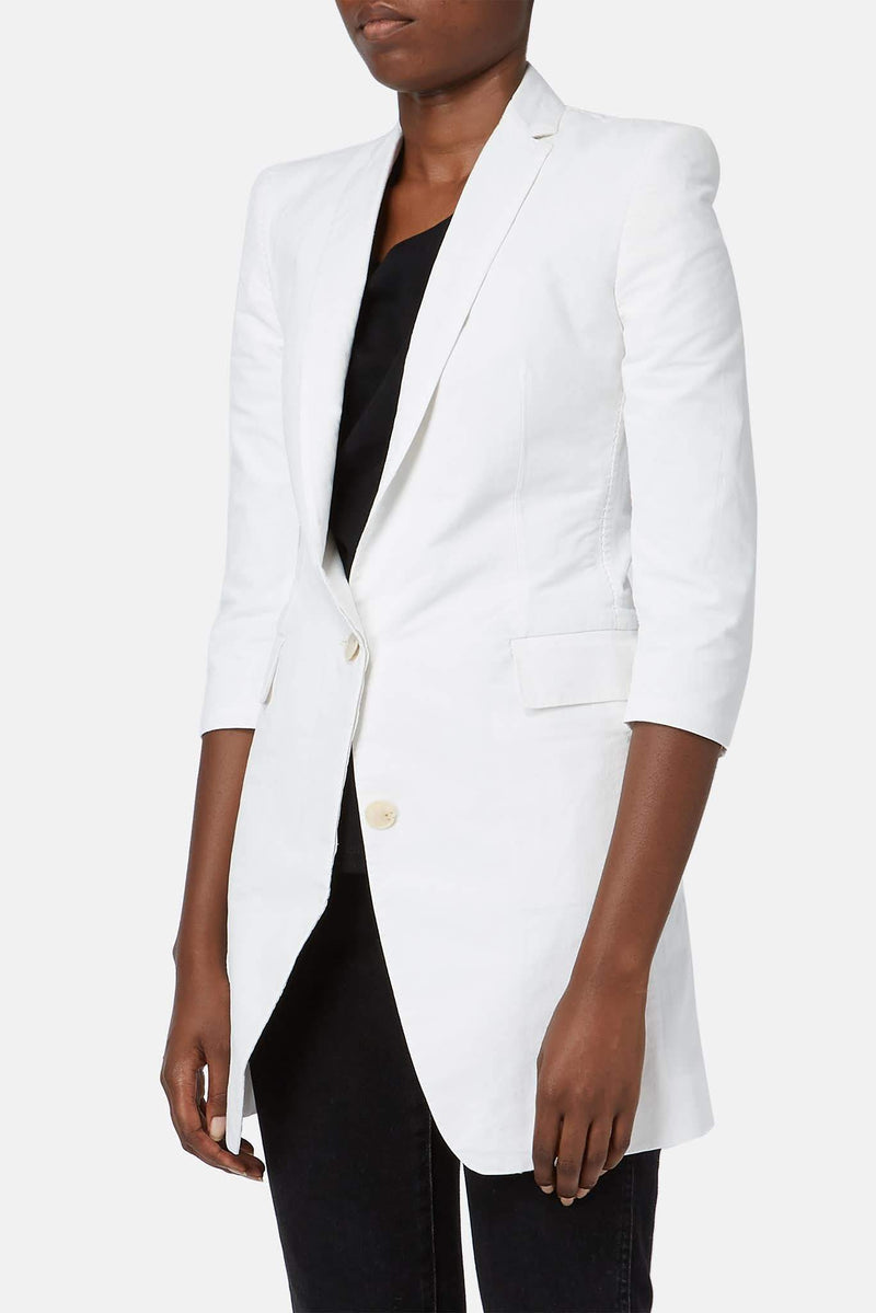 Veste longue en coton blanche Carol Christian Poell