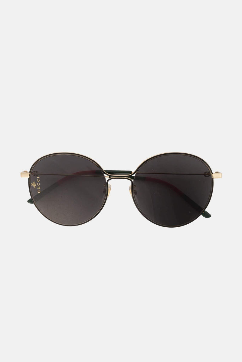 Lunettes de soleil aviateur en métal noires Gucci