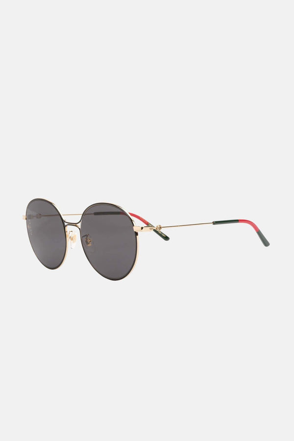 Lunettes de soleil aviateur en métal noires Gucci