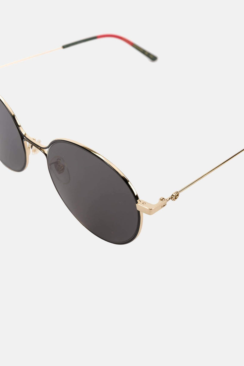 Lunettes de soleil aviateur en métal noires Gucci