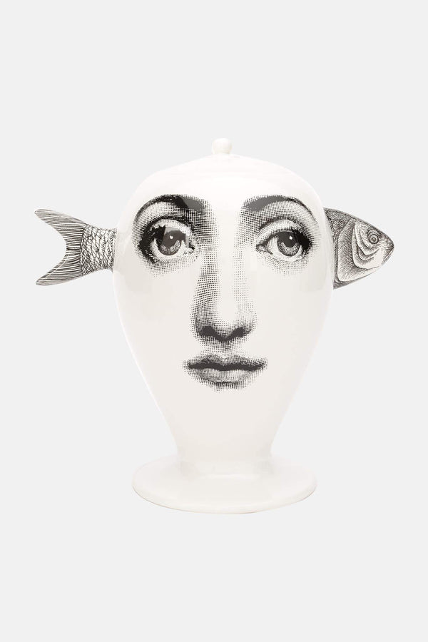 Vase Pesce Blanc/Noir Fornasetti