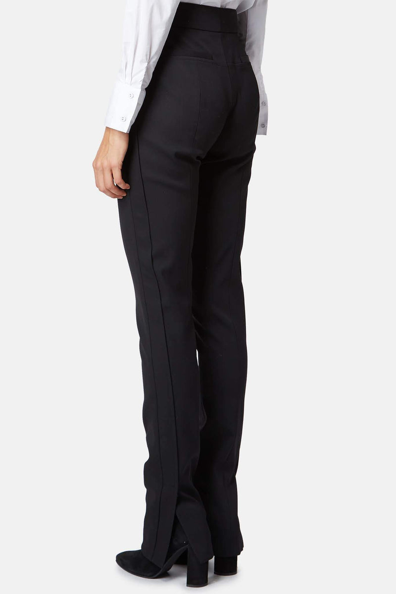 Pantalon en laine noir Oscar de la Renta