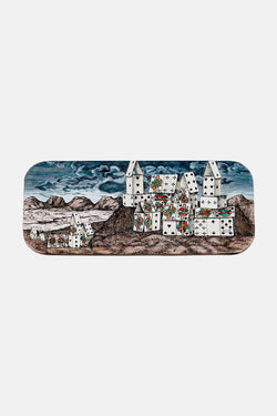 Plateau Città di Carte 25x60 Fornasetti