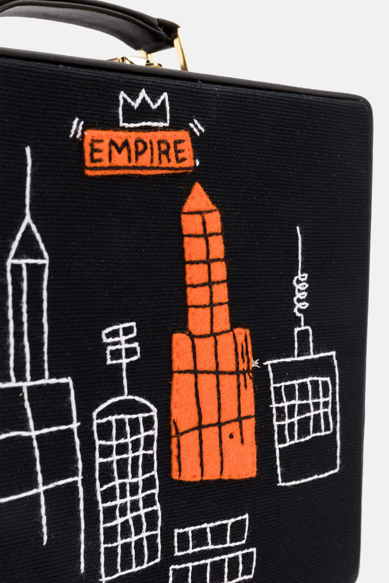 Sac à main noir 7 inch Empire Olympia Le Tan