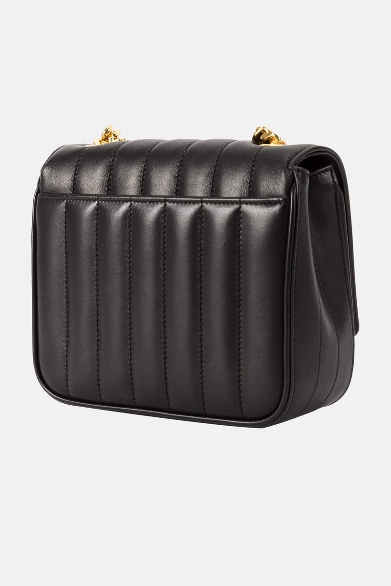 Sac en cuir noir Vicky Saint Laurent