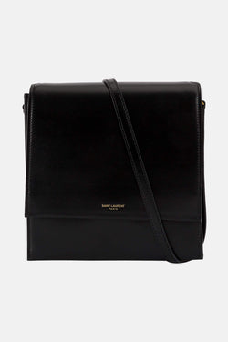 Sac en cuir noir Vertical Saint Laurent