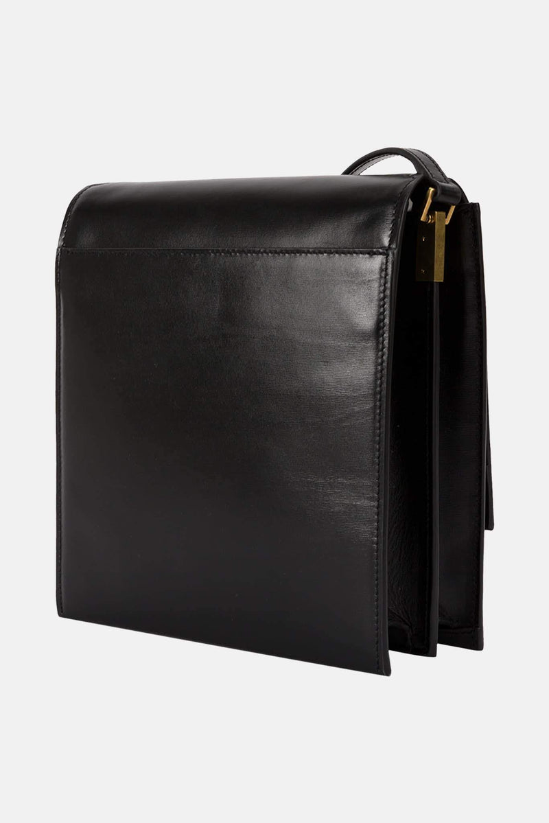 Sac en cuir noir Vertical Saint Laurent