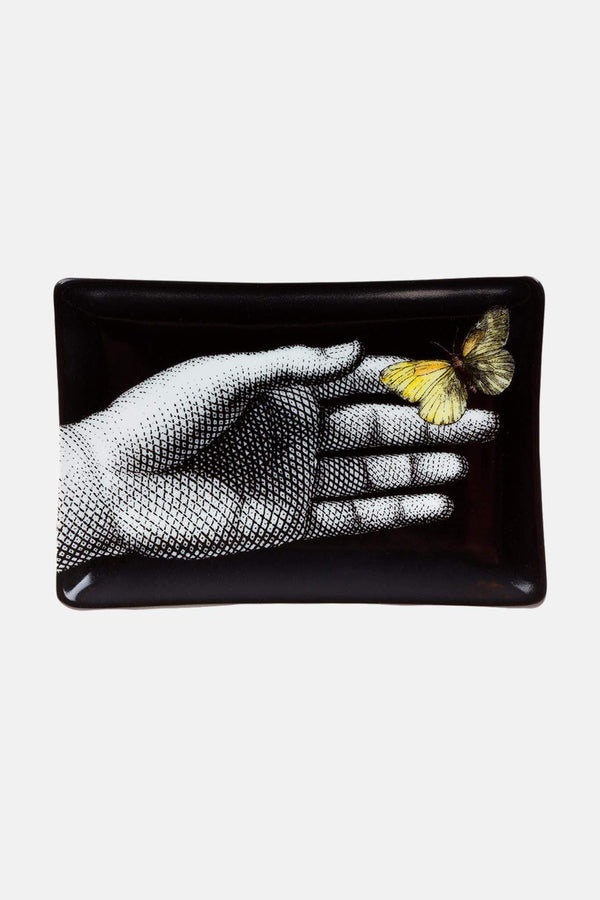 Cendrier rectangulaire Mano - papillon jaune Fornasetti