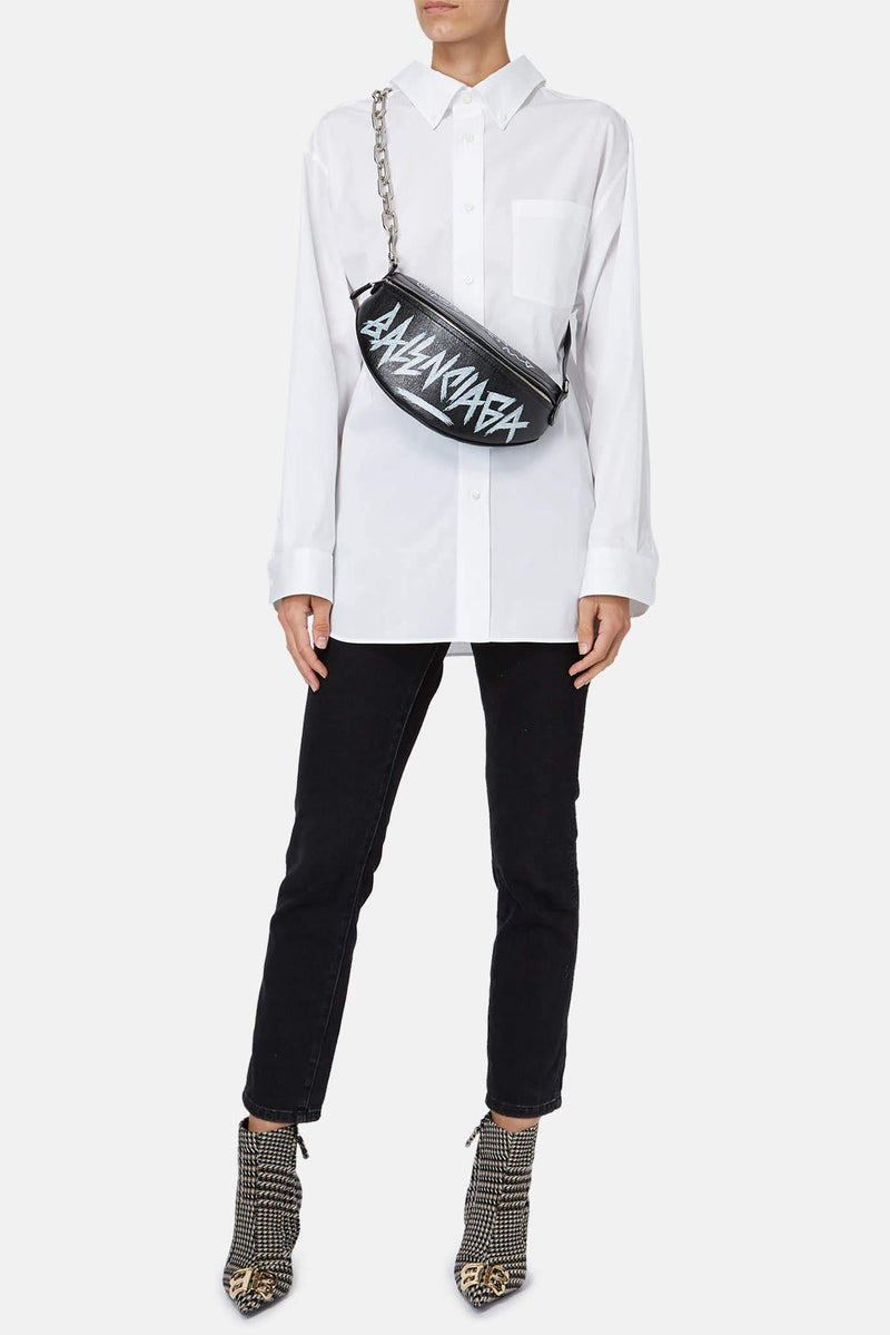 Chemise en coton blanche Balenciaga