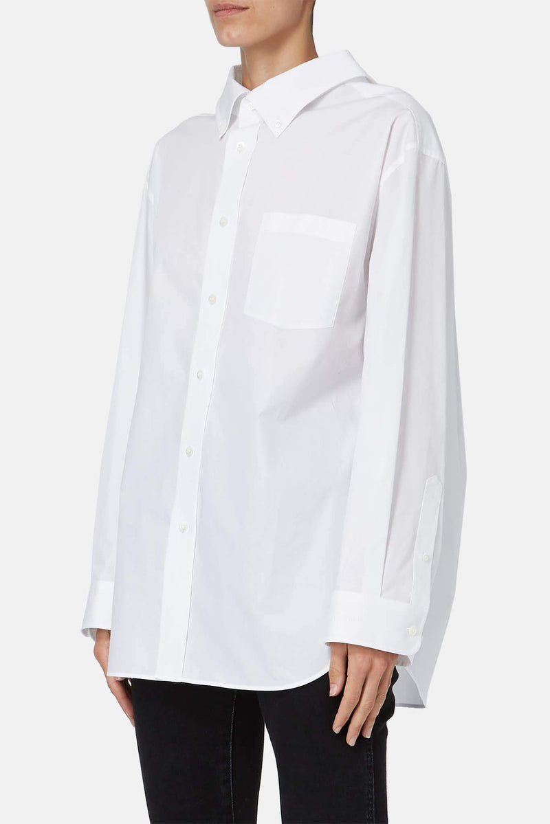 Chemise en coton blanche Balenciaga