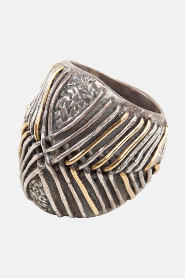 Bague en argent texturée Tobias Wistisen