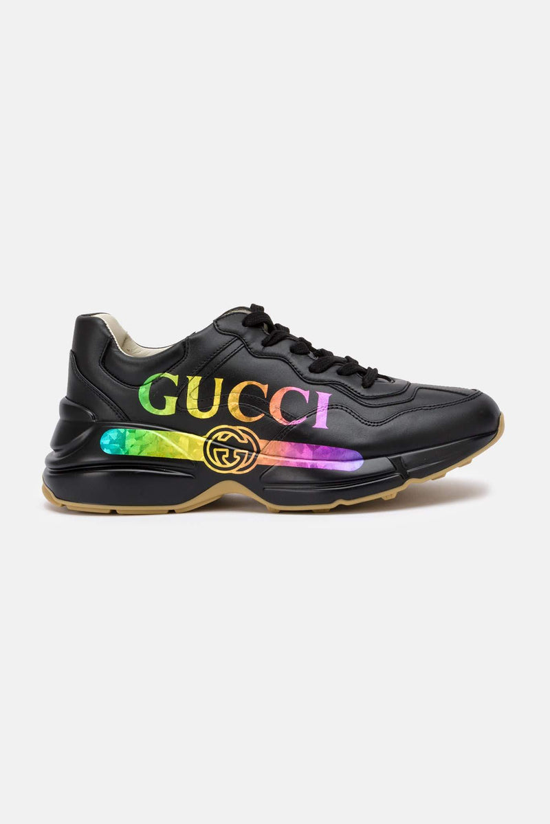 Baskets noires "Rhyton" Gucci