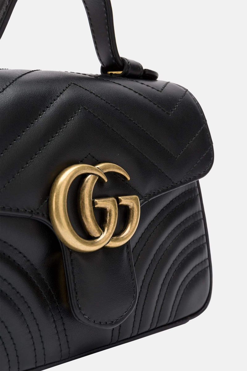 Mini sac noir "GG Marmont" Gucci