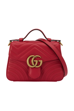 Mini sac en cuir rouge GG Marmont Gucci