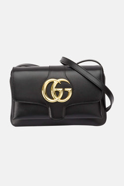 Sac à bandoulière en cuir noir Gucci