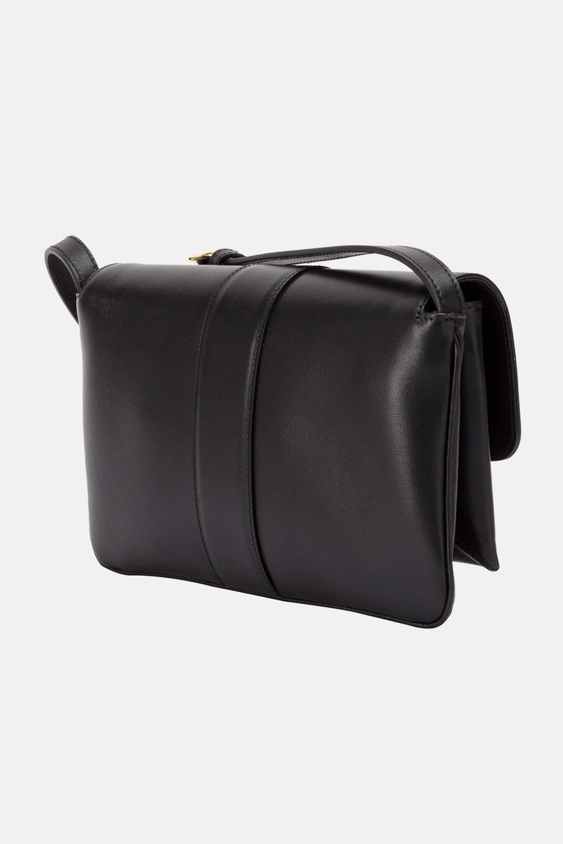 Sac à bandoulière en cuir noir Gucci