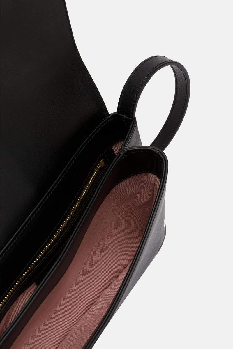 Sac à bandoulière en cuir noir Gucci