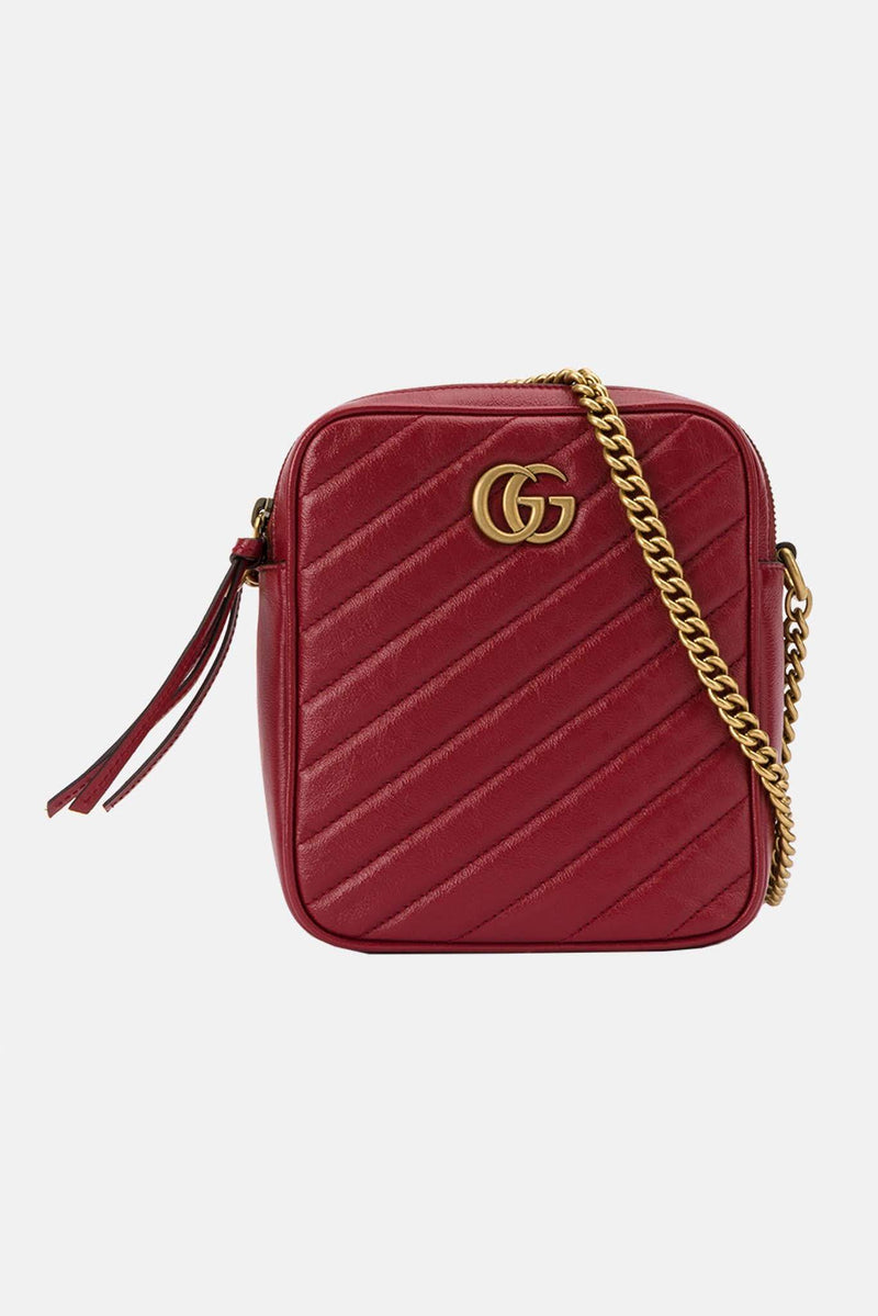 Sac en cuir rouge "GG Marmont" Gucci