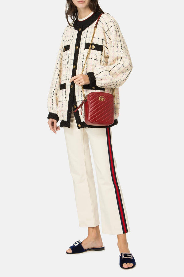 Sac en cuir rouge "GG Marmont" Gucci