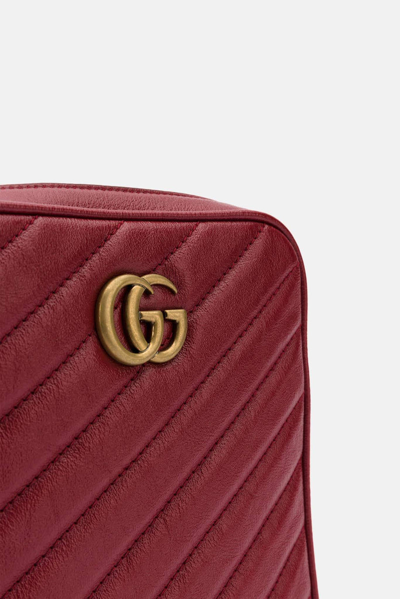 Sac en cuir rouge "GG Marmont" Gucci