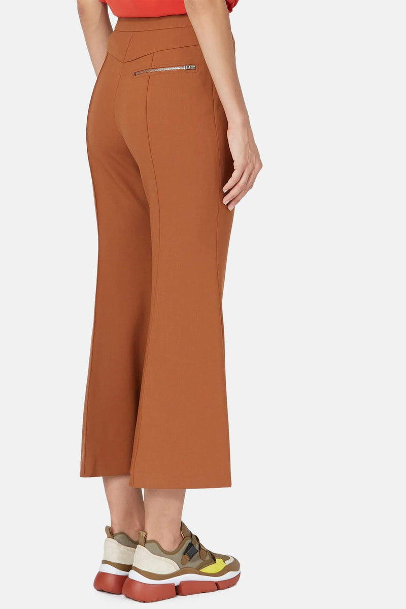 Pantalon en laine vierge marron Chloé