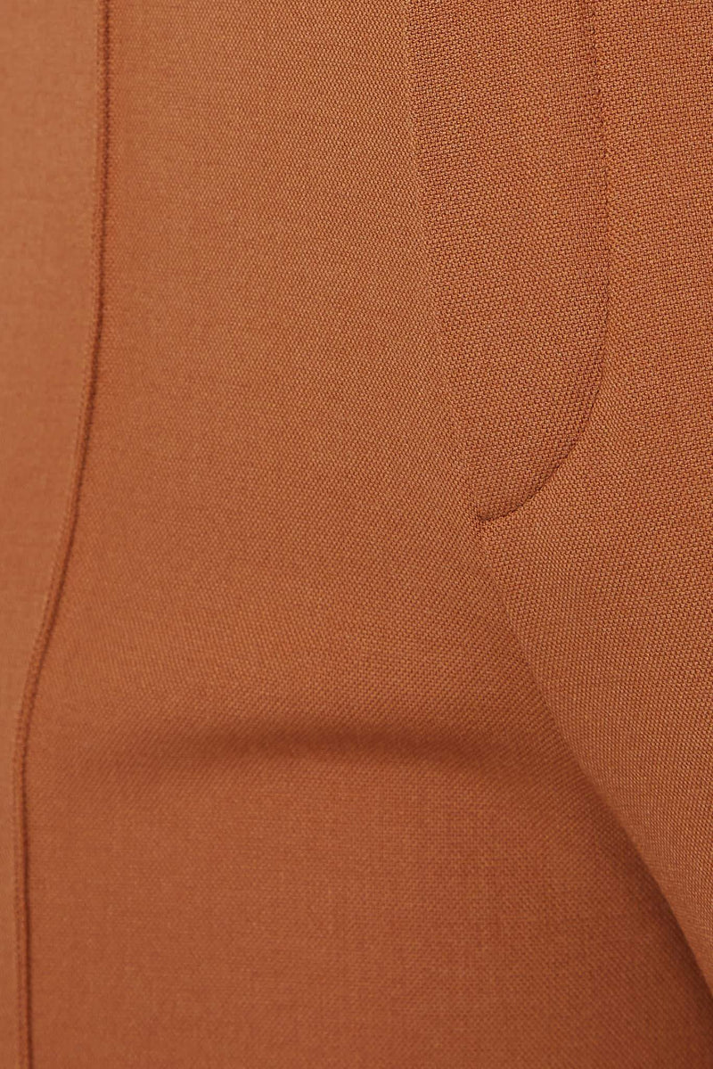 Pantalon en laine vierge marron Chloé