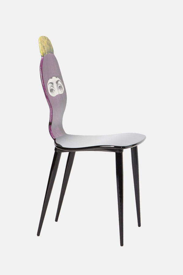 Chaise Lux Gstaad - violet/jaune Fornasetti