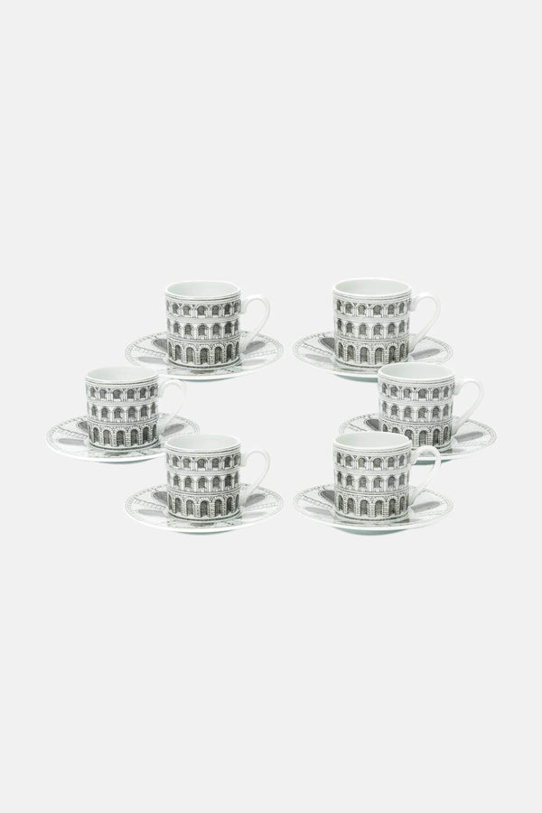 Set de 6 tasses à café Architettura Fornasetti