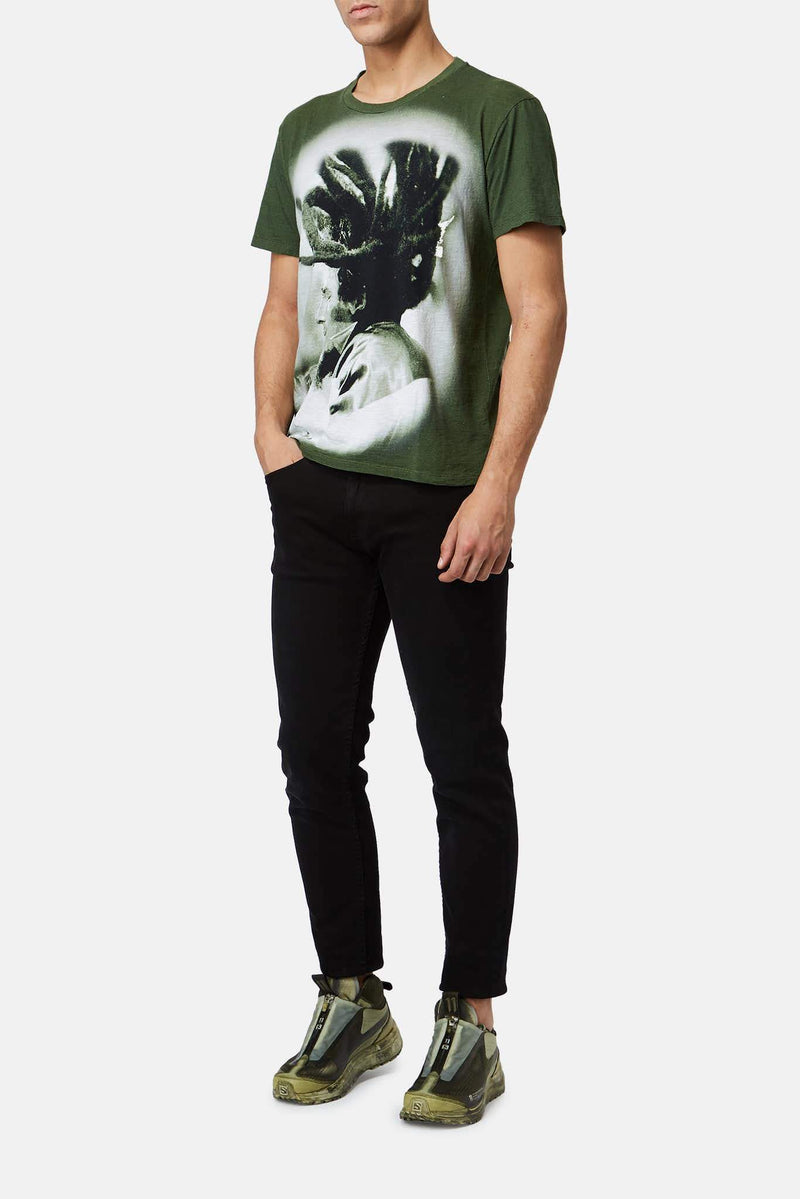 T-shirt imprimé vert Bob Marley Printed Artworks