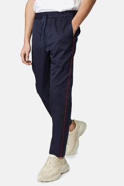 Pantalon en coton bleu marine Gucci