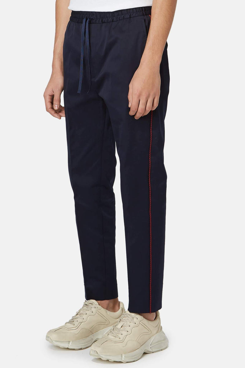 Pantalon en coton bleu marine Gucci