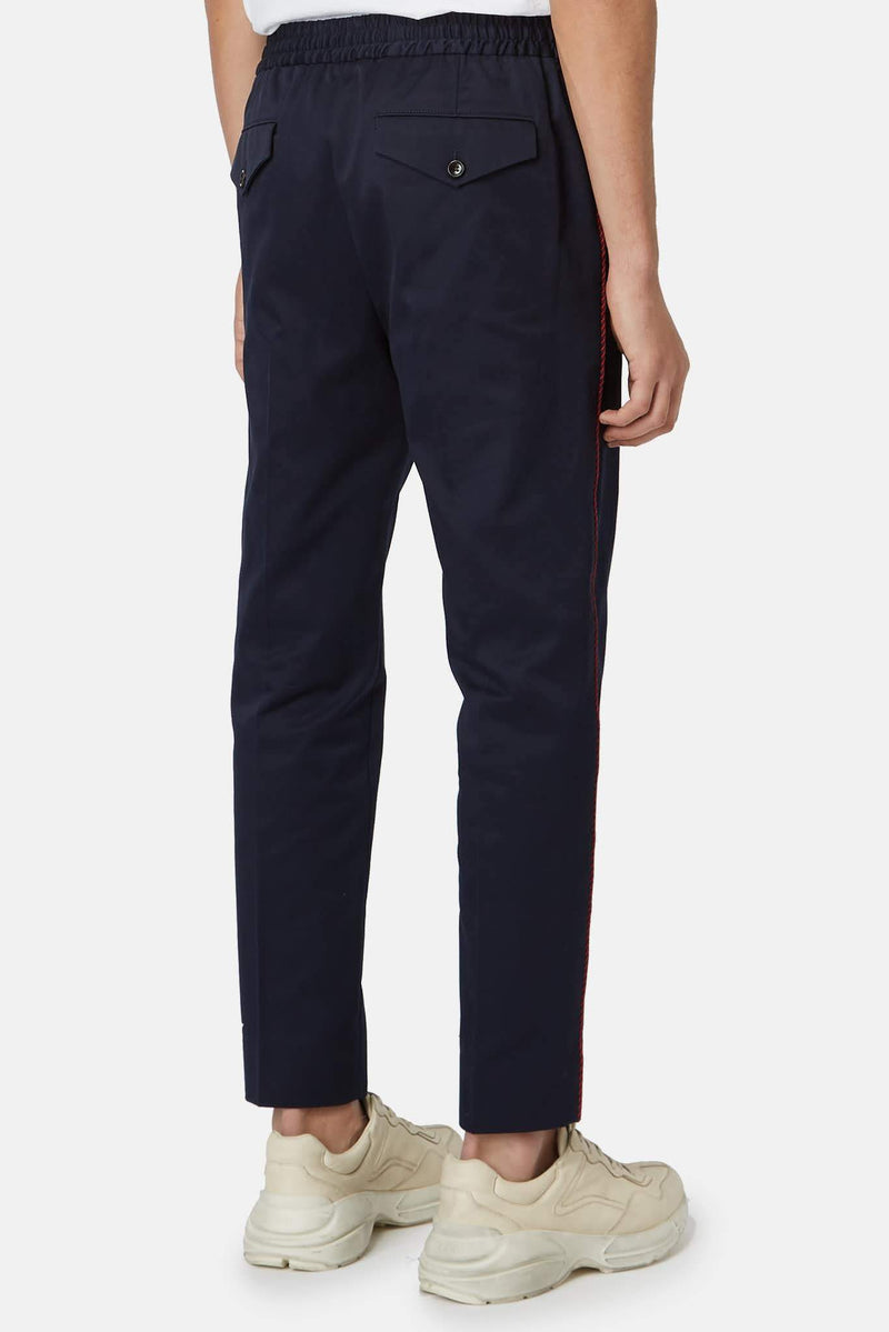 Pantalon en coton bleu marine Gucci