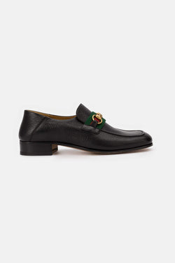 Moccassins en cuir noirs Gucci