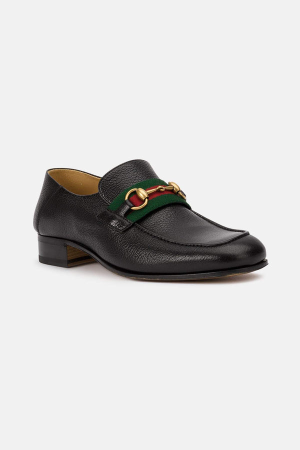 Moccassins en cuir noirs Gucci