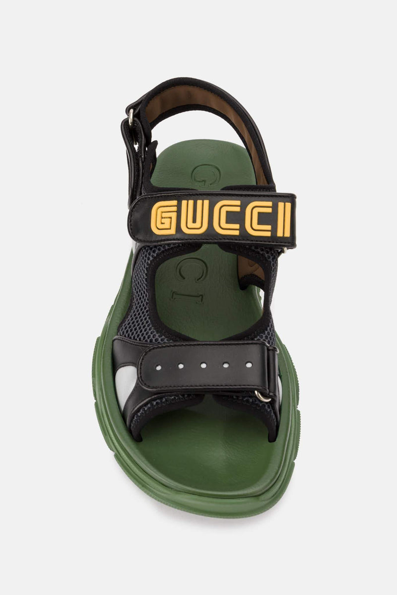 Sandales en cuir noires Gucci