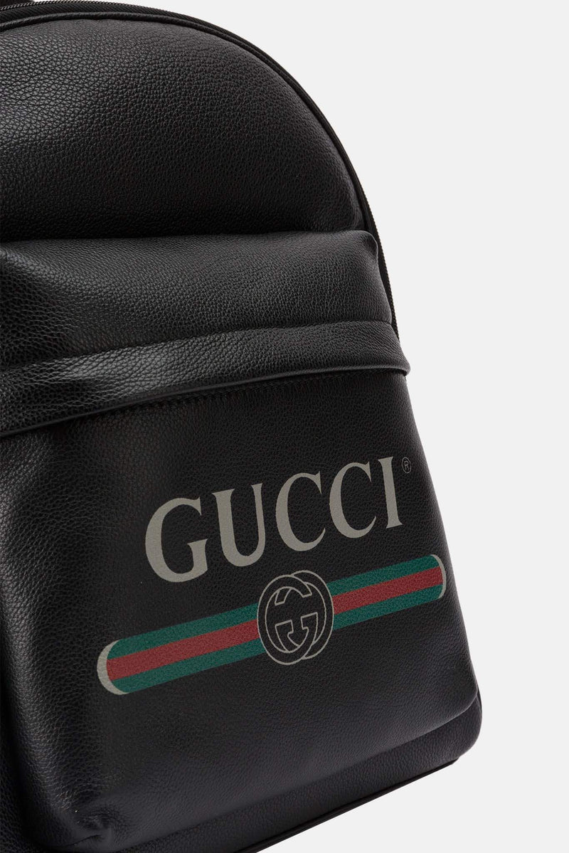 Sac à dos imprimé noir Gucci