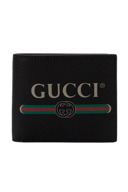 Porte-monnaie imprimé noir Gucci